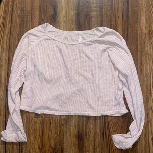 Pink long sleeve top size small
